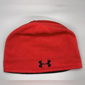 Under Armour Scarlet Beanie with Black Logo